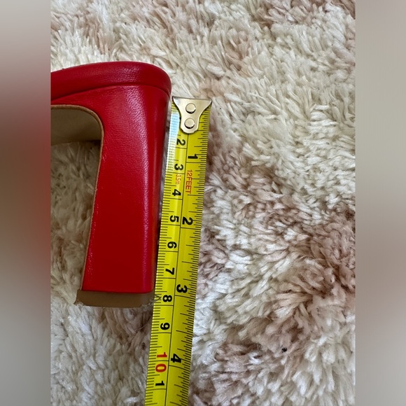 Napoleoni Leather Woven Net Heel Sandals, Mules | Red ❤️ | Women’s Size: 40, EU - Picture 10 of 10